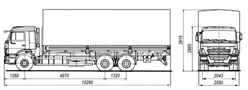 65117-7010-56 Бортовой КАМАЗ